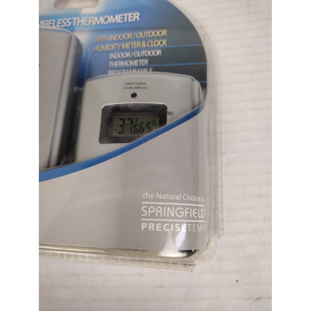 Springfield Precise Temp Wireless Thermometer Indoor/Outdoor Humidity Reader - Picture 6 of 6